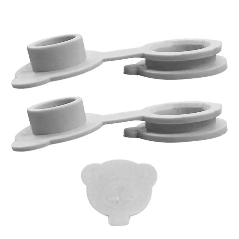 3.5x4x1.5cm Tub Stopper 2pcs Universal Silicone Drain Plug Hair Stopper Bathtub Flat Suction Cover for Kitchen Bathroom