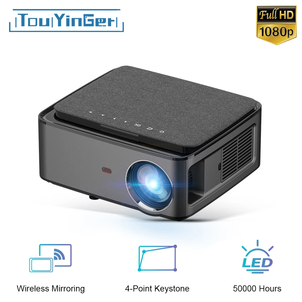 Everycom Touyinger RD828 1080P Full HD Projector WIFI Multiscreen Projetor 1080P Smart Phone Beamer 3D Home Theater Video Cinema