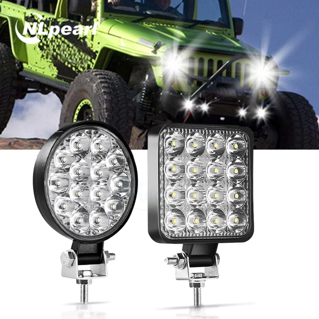 NLpearl Car LED Light Bar 42W 48W Work Light Offroad Spotlight For Trucks Tractor Boat SUV ATV 12V 24V LED bar fog Headlight