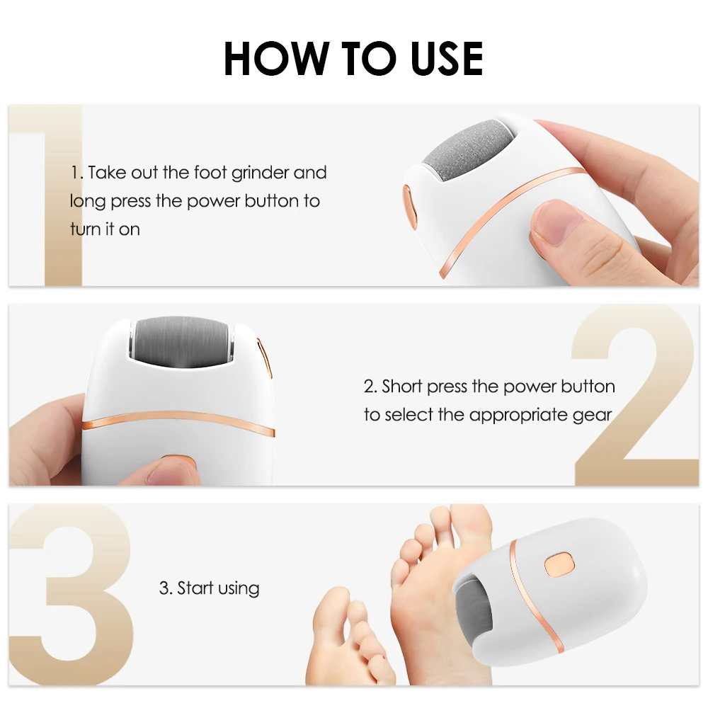 Electric Pedicure Tools Foot Care File Leg Heels Remove Dead Skin Callus Remover Feet Clean Care Machine Repair Nail Sandpaper 6