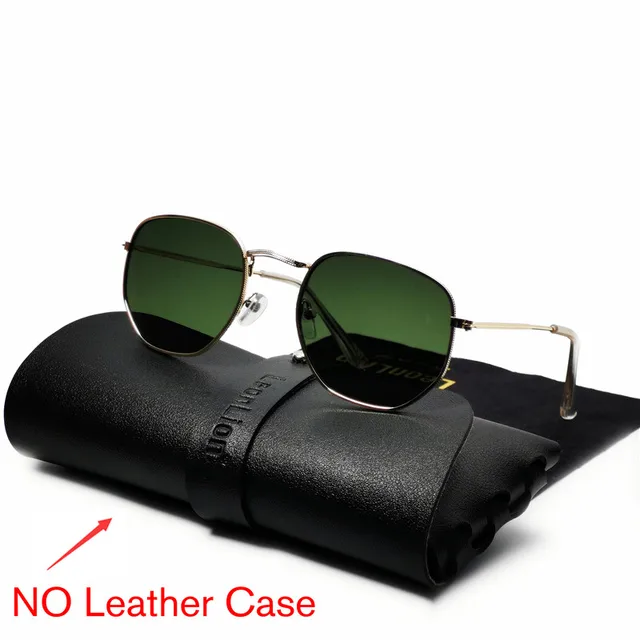 RBROVO Metal Vintage Polygon Sunglasses Men 2022 Luxury Brand Glasses For Men/Women Designer Eyewear Men Oculos De Sol Masculino GoldDarkGreen