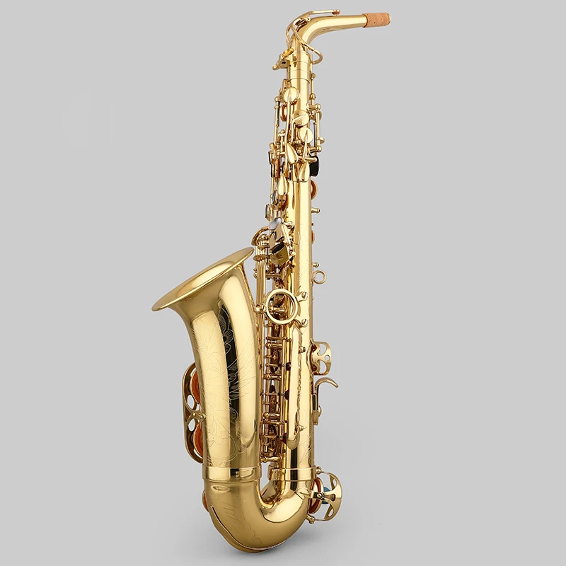 Gold Lacquer Eb Alto sax Musical Professional Good Quality High Grade Alto Saxophone For Students Factory Price JMS-20GL