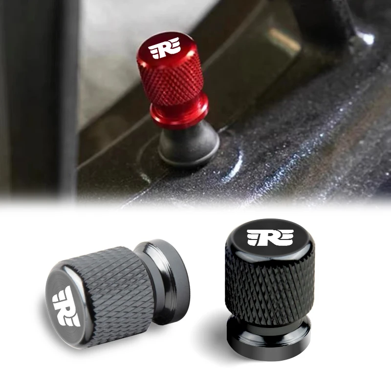 2 Stück Motorradzubehör für Royal Enfield Bullet Meteor Classic 350 500 Metallreifenventil Air Port Stem Cover Caps