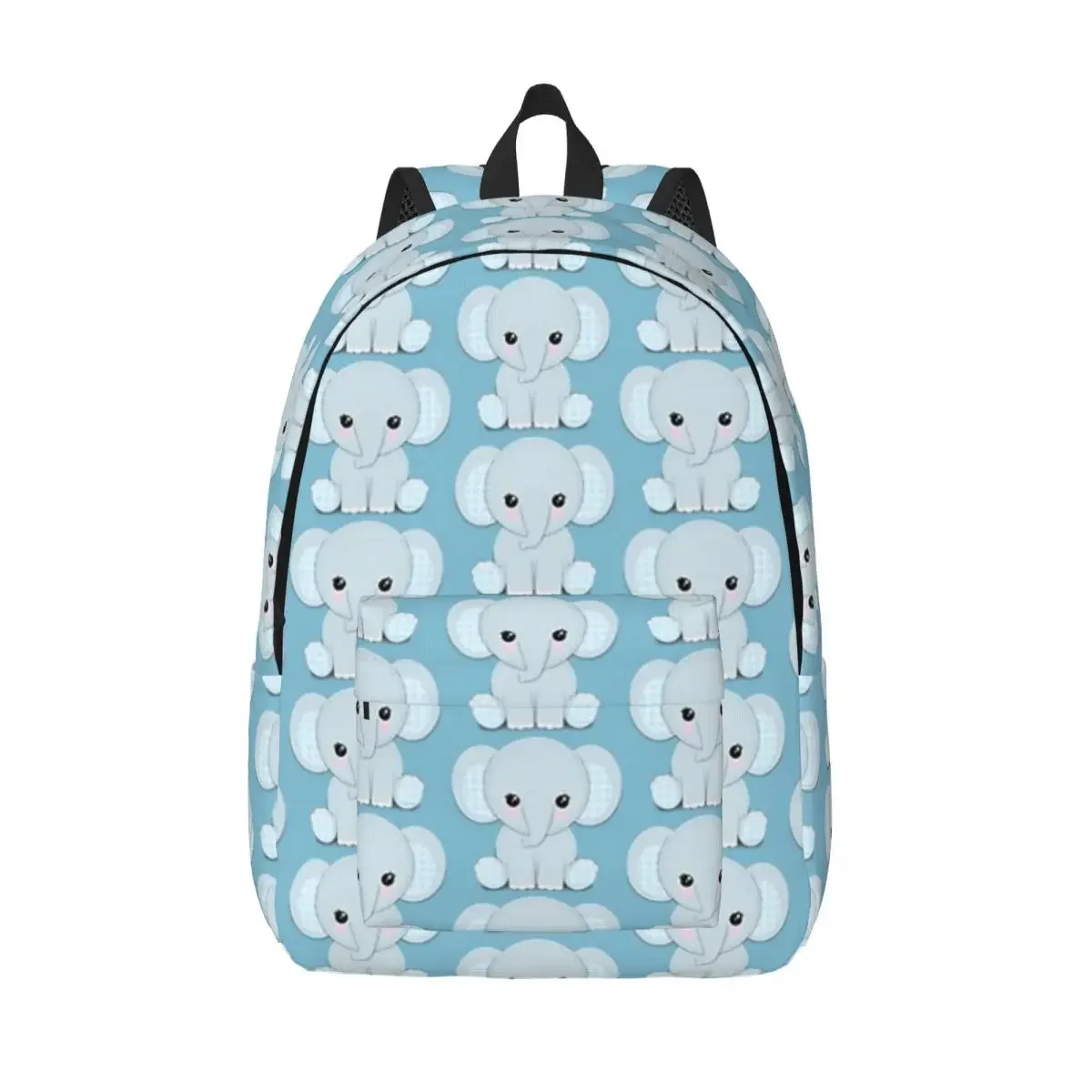 

Little Blue Elephant Woman Small Backpacks Boys Girls Bookbag Waterproof Shoulder Bag Portability Laptop Rucksack School Bags