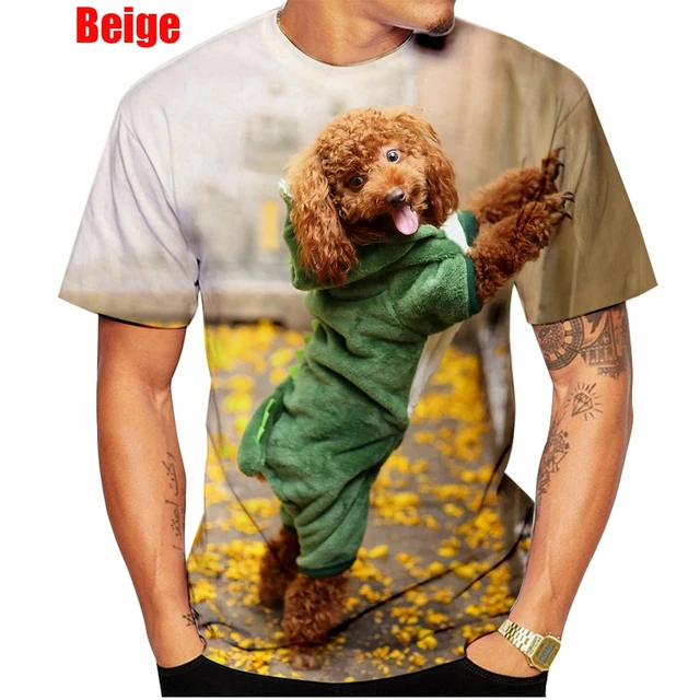 loving dog t-shirts ベージュ-