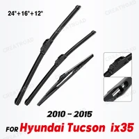 Wiper Front & Rear Wiper Blades Set Kit For Hyundai Tucson MK2 ix35 2010 - 2015 Windshield Windscreen Window 24"+16"+12" 1
