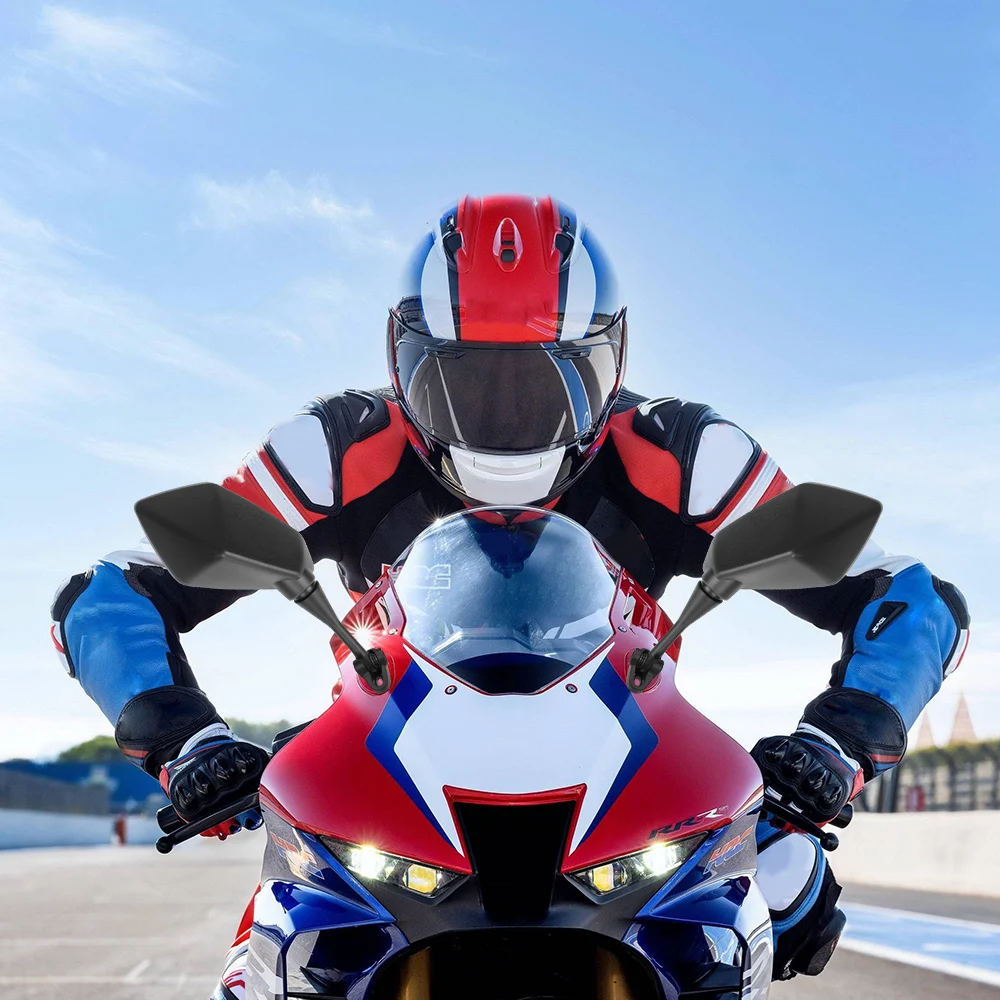 반사경 사이드 미러, 혼다 CBR600RR 2003 -2011 CBR900 1998-2003 CBR1000RR 2004-2007 용 오토바이 백미러, 한 쌍당 2 개