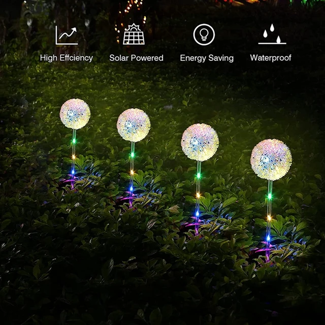 Kültéri Napenergia -Pitypang Lámpa Világítás Kerti Led -Es Világításhoz Lámpák Vízálló Dekoráció - Image 4