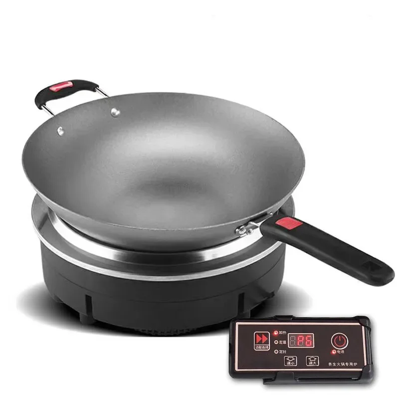 3000W Commercial Induction Cooker Large Power Circular Concave Embedded Hotpot Cooker Timing Round Electromagnetic Oven