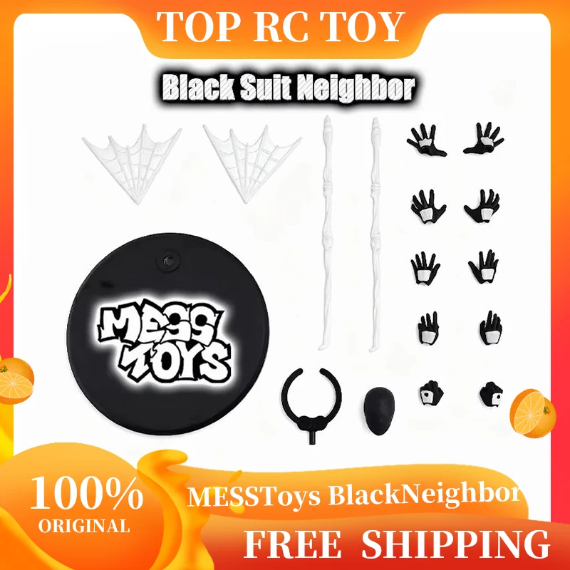 Original Mess Toys Black Suit Nachbar Messtoys Filmzubehör-Set Symbiote Anime Actionfigur Modell Geschenk für Fans Spielzeug
