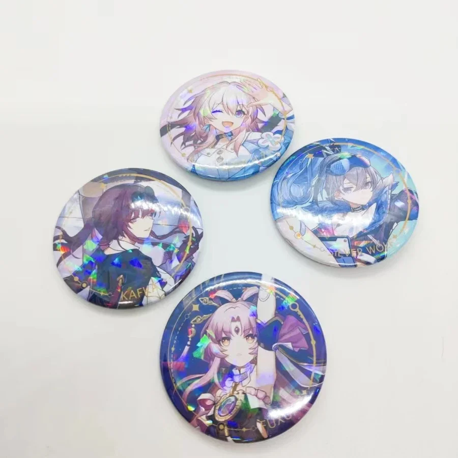 Game Honkai Star Rail Brooch Pins Anime Badge Cosplay DR Ratio Argenti Acheron Himeko Accessories Aventurine Decoration Gifts