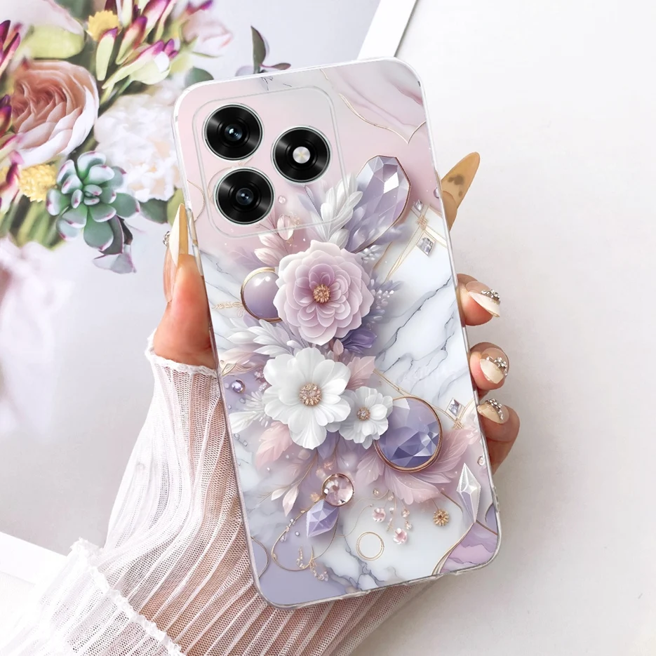 Cute Cat Luxury Painted Clear Silicone Soft Slim Phone Case Cover