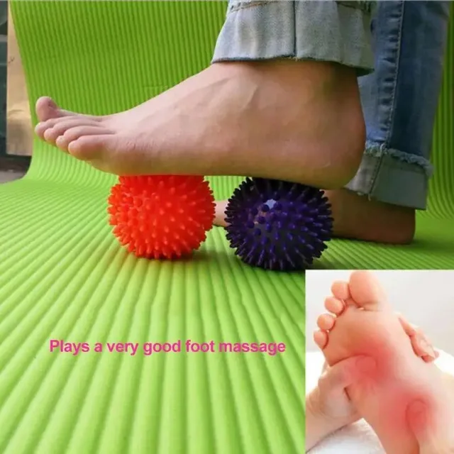 7cm Fitness Physiotherapy PVC Ball Hard Spiked Massage Ball Relieve Plantar Fasciitis Portable Equipment Body Building Sports 4