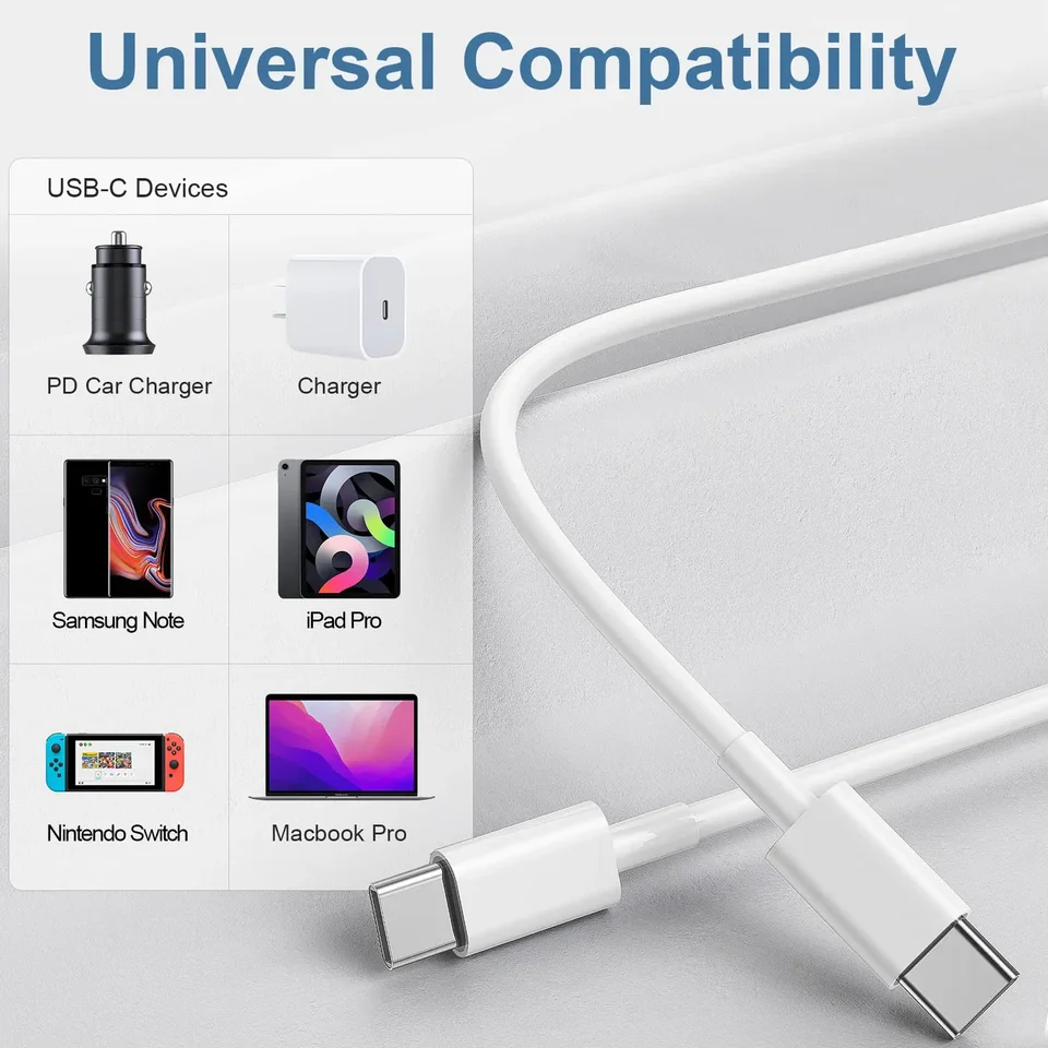 100W USB C Ulti Cavo Di Ricarica 3 /10ft, [Certificato Apple FI] 5 - Foto 14
