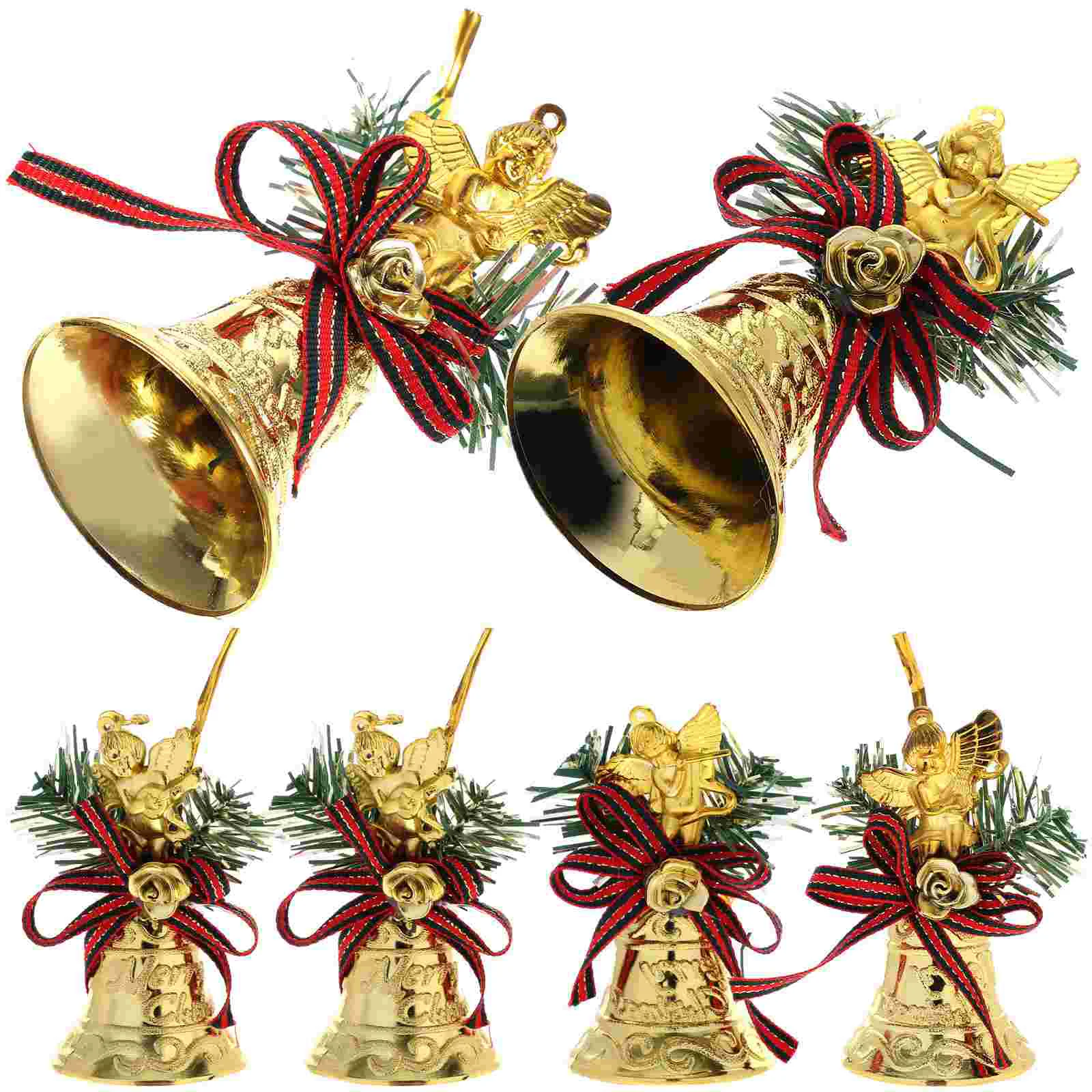 

6pcs Christmas Party Ornaments Tree Hanging Ornament Tree Bells Decor Christmas Pendants
