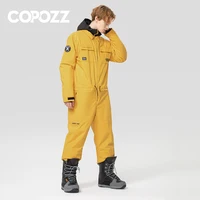 Thick Men Women One-Piece Ski Jumpsuit Outdoor Sports Snowboard Jacket Warm Jump Suit Waterproof Winter Clothes Overalls Hooded 1
