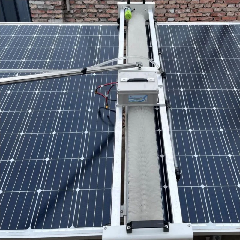 thumbnail interactive-video image 1 of Solar Panel Cleaning Kit - Telescopic Pole With Electric Brush, Water Fed, Lithium Battery Or AC Power Option 1 of 4