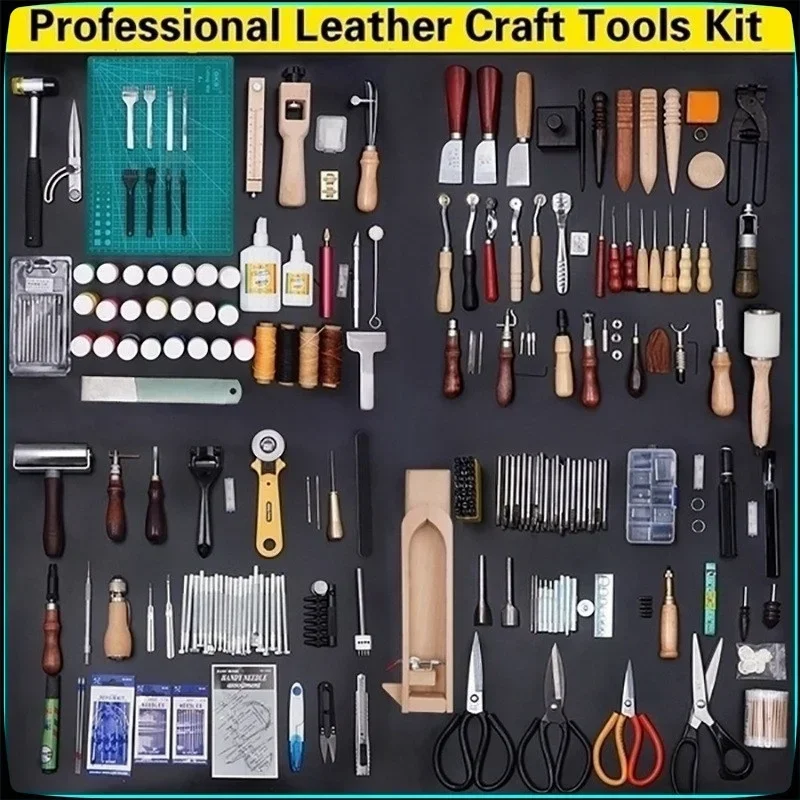 Professional DIY Leather Craft Hand Tool Set 28pcs/48pcs/59pcs