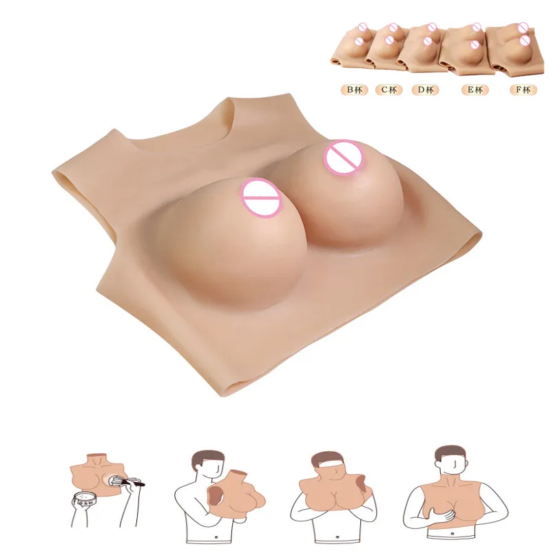 Tanio Realistyczne silikonowe piersi fałszywe cycki body fałszywe piersi piersi sklep