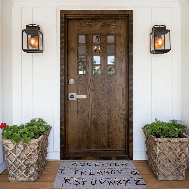 Csúszásmentesen Csúszás Doormat Stranger Dolgok Ábécé Szőnyegfürdő Hálószoba Szőnyeg Kültéri Otthon Modern - Image 4