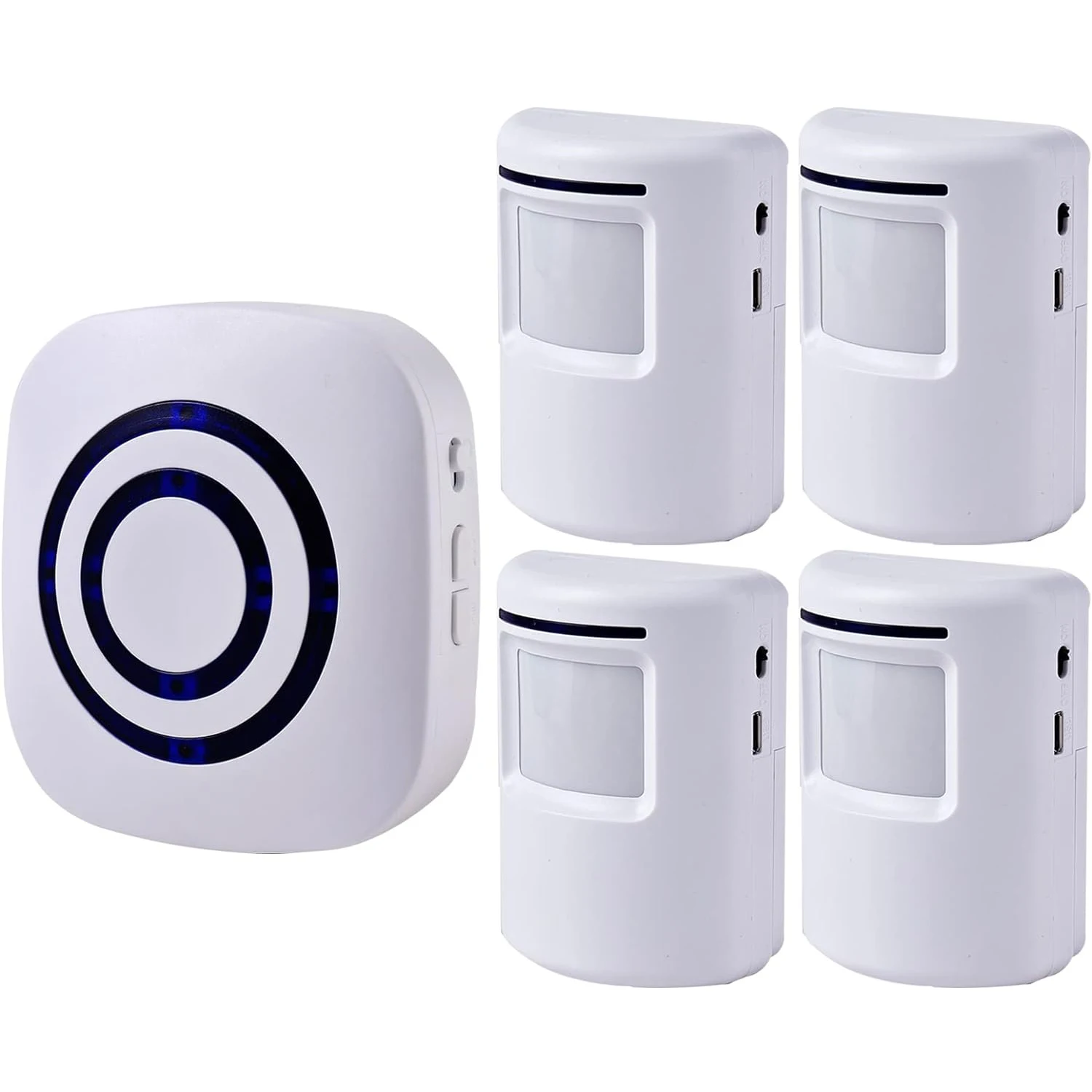 Wireless Motion Alarm Motion Sensor Alarm Wireless Driveway Alarm 38 Chime Tunes -LED Indicators for Indoor Use Home Security Business Detect Alert