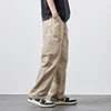 Men's Cargo Pants Drawstring With Multi-pocket Casual Baggy Streetwear Sweatpants Man Outdoor Hiking Twill Track Jogger Trousers 3