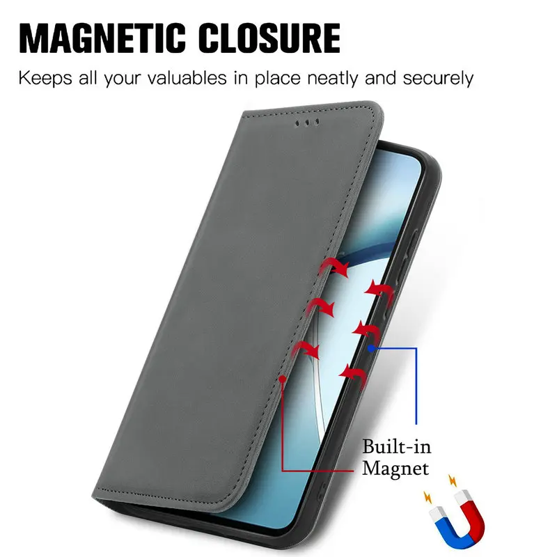 Luxury Leather Magnetic Flip Case Book Cover