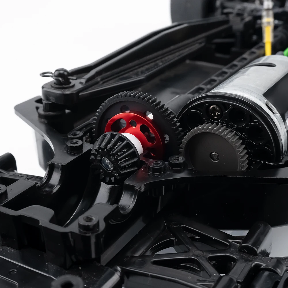 YEAHRUN Stahl 63/64/66/71T Stirnrad und Getriebehalterung Hochgeschwindigkeitsgetriebesatz für Tamiya TT-02 TT02 1/10 RC Car Upgrade-Teile – Detail 8