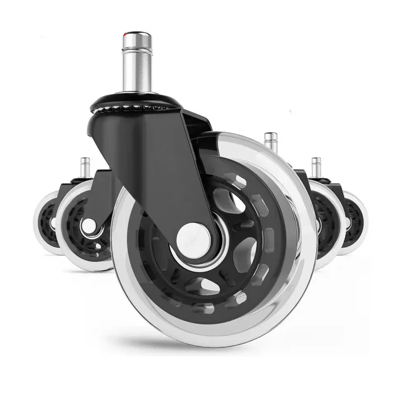 5pc Office Chair Replacement Caster Soft Rubber Wheels Gamer Chairs Swivel Castor Wheel Universal Roller for Furniture Household