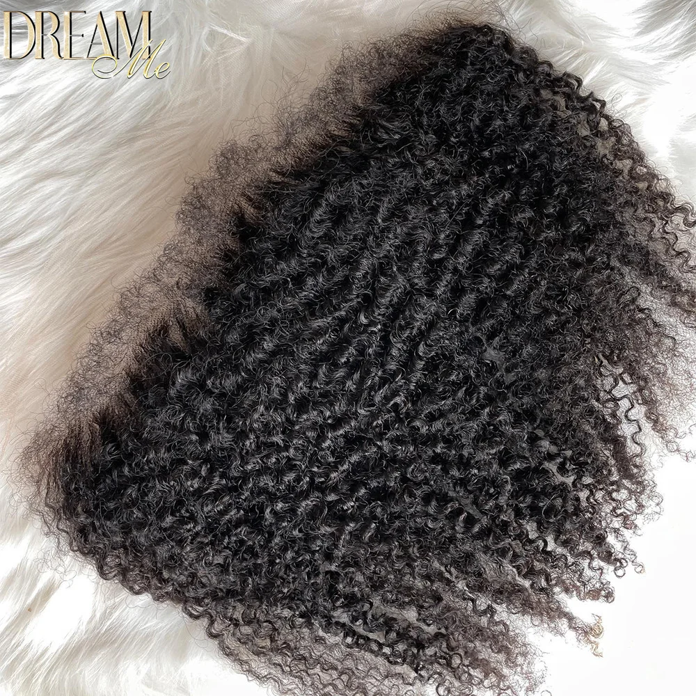 Kinky Curly HD Lace Closure Afro Curly Hair 4c Kinky Hairline HD Lace Frontal 5x5 6X6 13x4 13x6