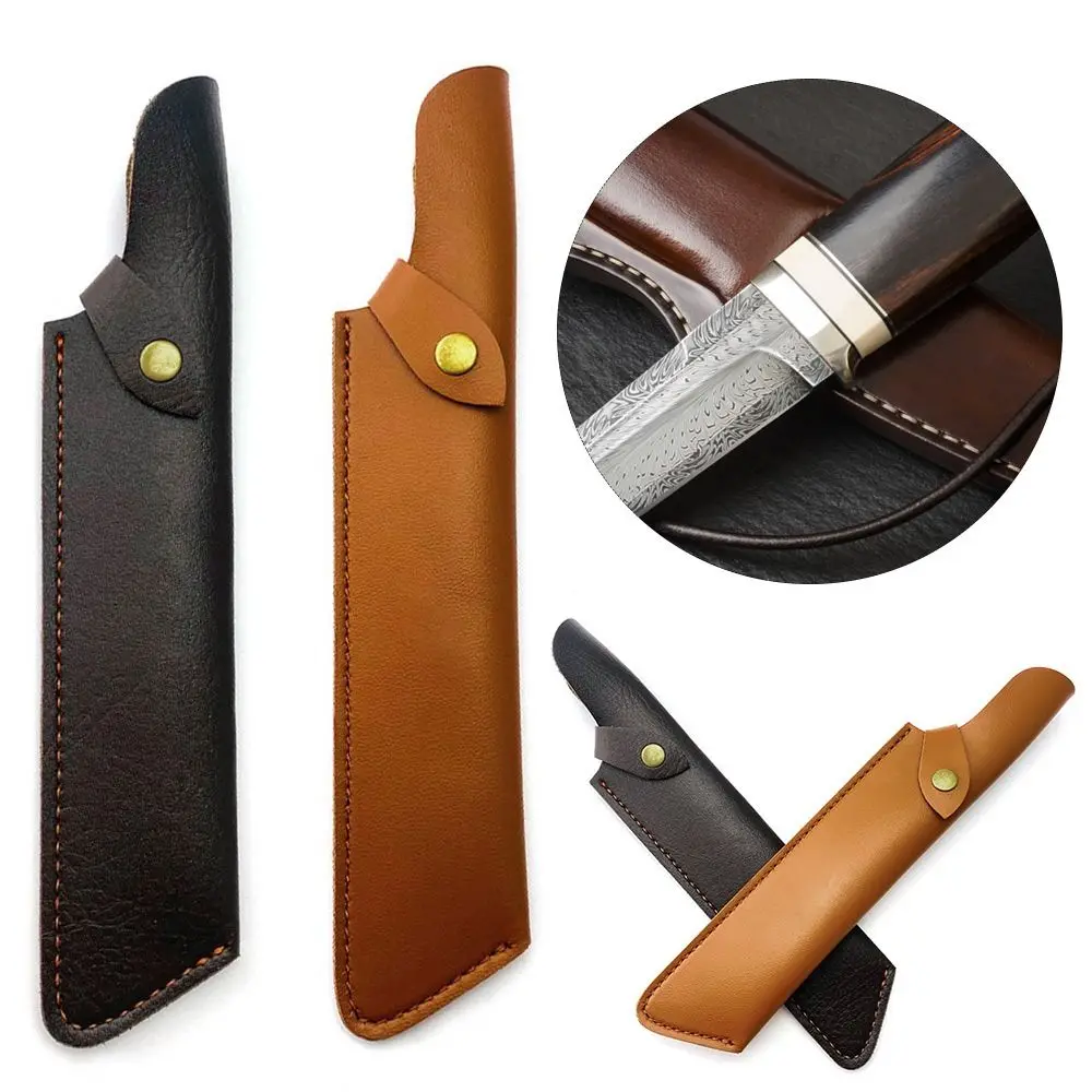 

Brown Straight Knife Scabbard Tool Flashlight Belt Loop Case Holder Leather Sheath Pocket Hunt Camp Outdoor Carry Equipment