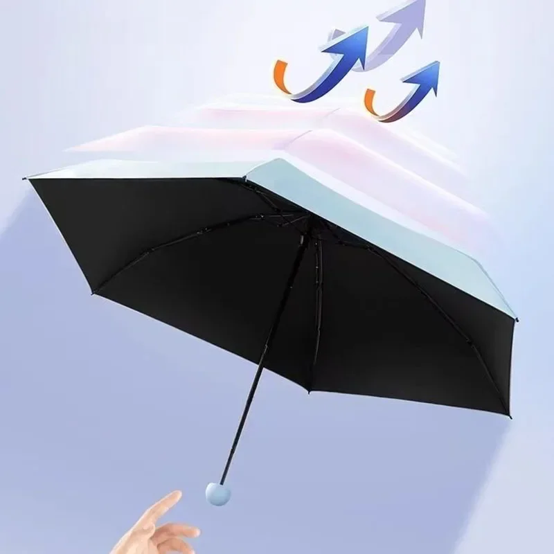 Portable Compact Summer Mini Umbrella: Anti-UV, Windproof, Dual-Use Sunshade & Parasol