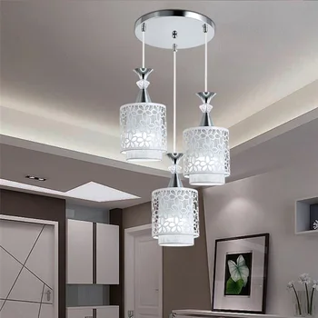 3 Lights E27, Dining Room Chandelier, Modern Petal Ceiling Light, LED Pendant Lamp 2