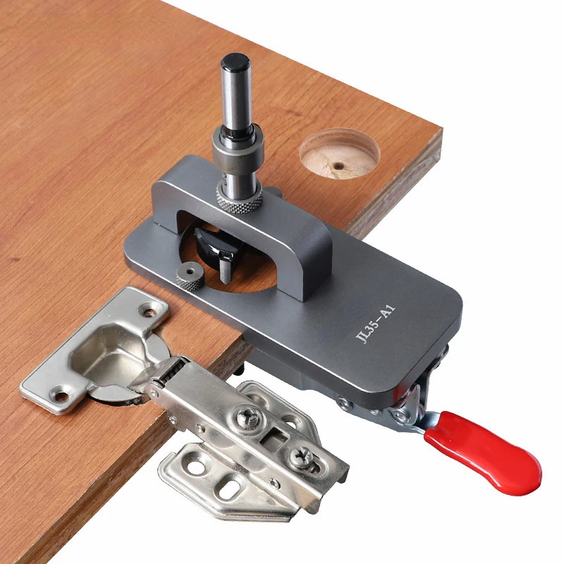 

Woodworking 35mm Hinge Hole Opener Locator Hinge Drilling Installation Auxiliary Tool
