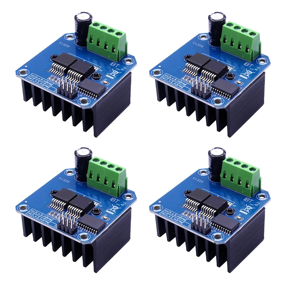 4pcs BTS7960 43A 고전력 모터 드라이버 모듈 Ideal= 스마트 자동차 드라이버 모듈로 전류 제한 기능이 있는 Arduino용