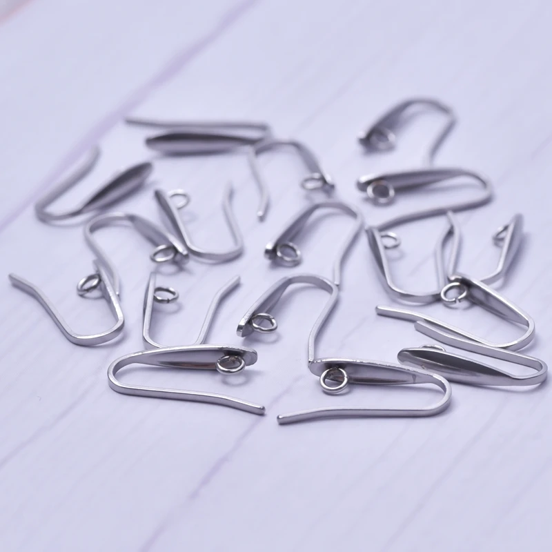 10/20Pcs Stainless Steel Ear Hooks Wire Settings Base Findings French Earrings DIY Clasps Hoop Earrings Jewelry Making Supplies 6