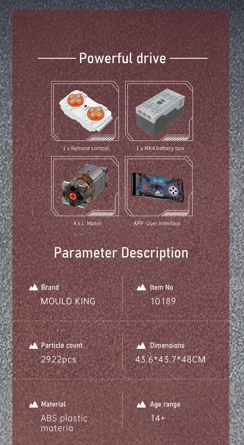 Máquina pinza en ladrillos Control remoto