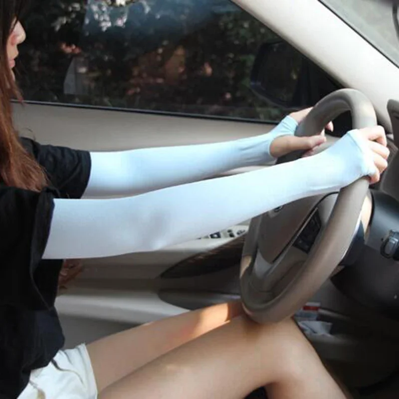 Hot Sale Arm Sleeves Sun UV Protection Arm Warmer Sleeves Half Finger Long Gloves Cuff For Women Men