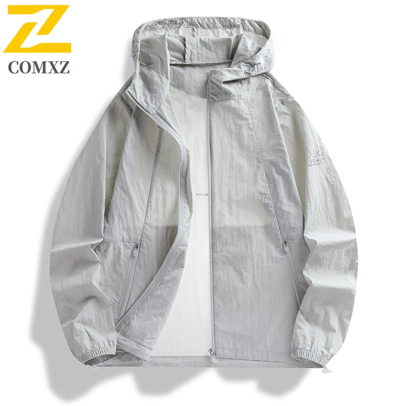 Summer Ice Silk UV Protection Jacket - UPF50+ Pure Color Hooded Skin Coat for Men W omen Outdoor Sports Sunscreen clothing 2025