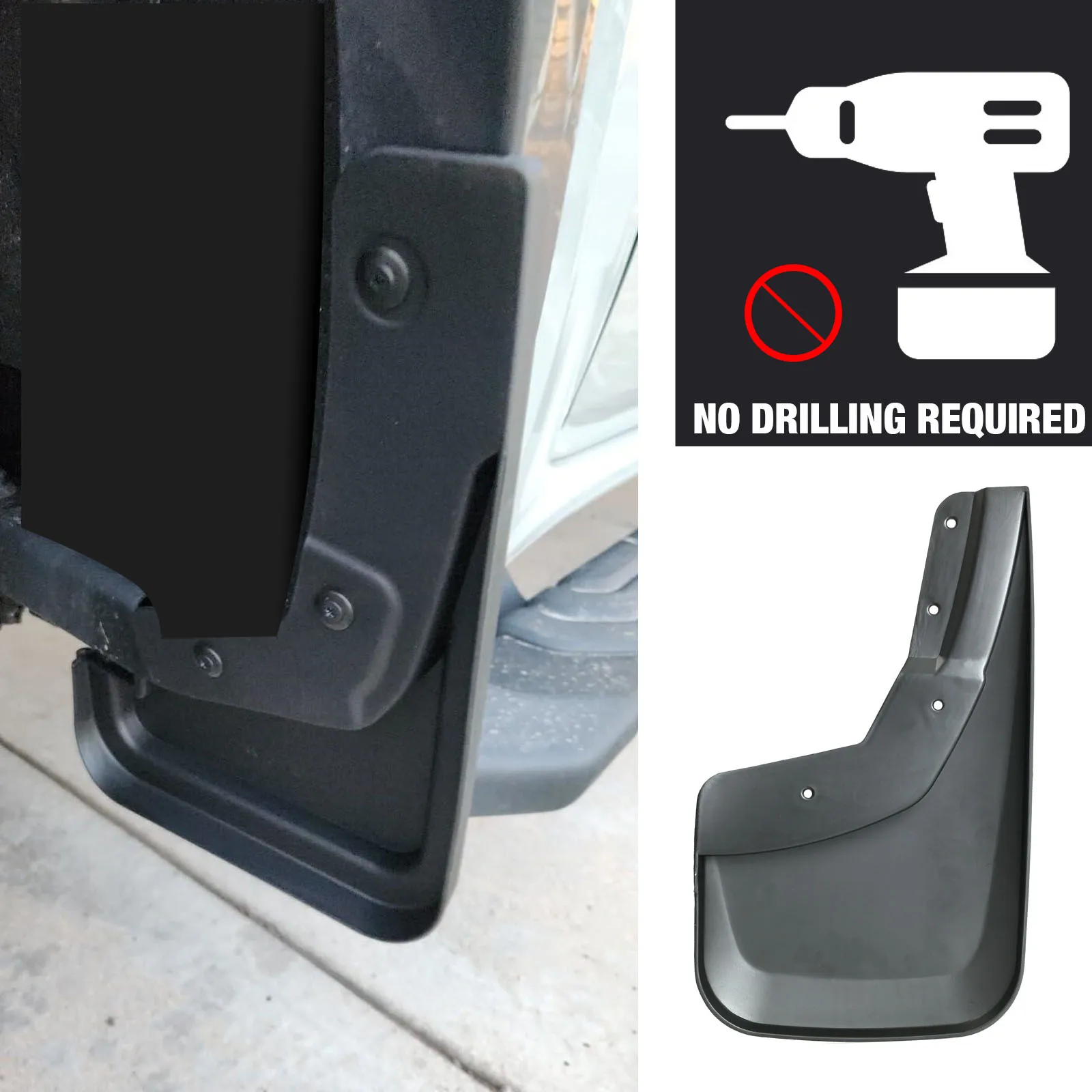 Chevrolet Silverado 1500 2014-2018 2500 HD 2015-2018 3500 2015-2018 용 4PCS 머드 플랩 스플래시 가드 머드 가드