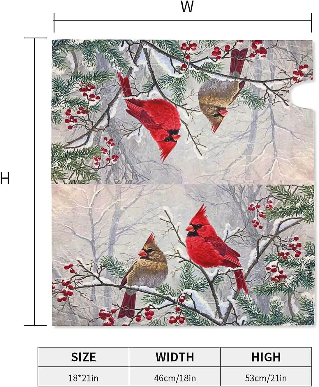 Winter Mailbox Covers Magnetic Bird Cardinal Mailbox Cover Winter Wraps 18" X 21" Holiday Garden Mailboxs Decorations