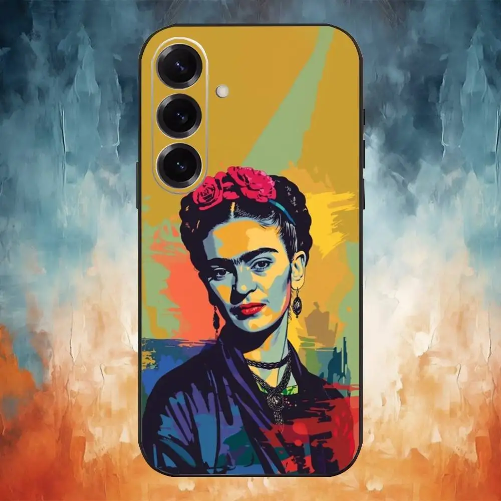Frida Kahlo Art-Inspired Soft Black Phone Case