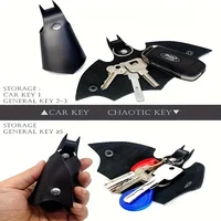 Men'S Personality Bat-Shaped Faux Leather Key Case - Non-Washable Stylish Key Holder for Going Out 2