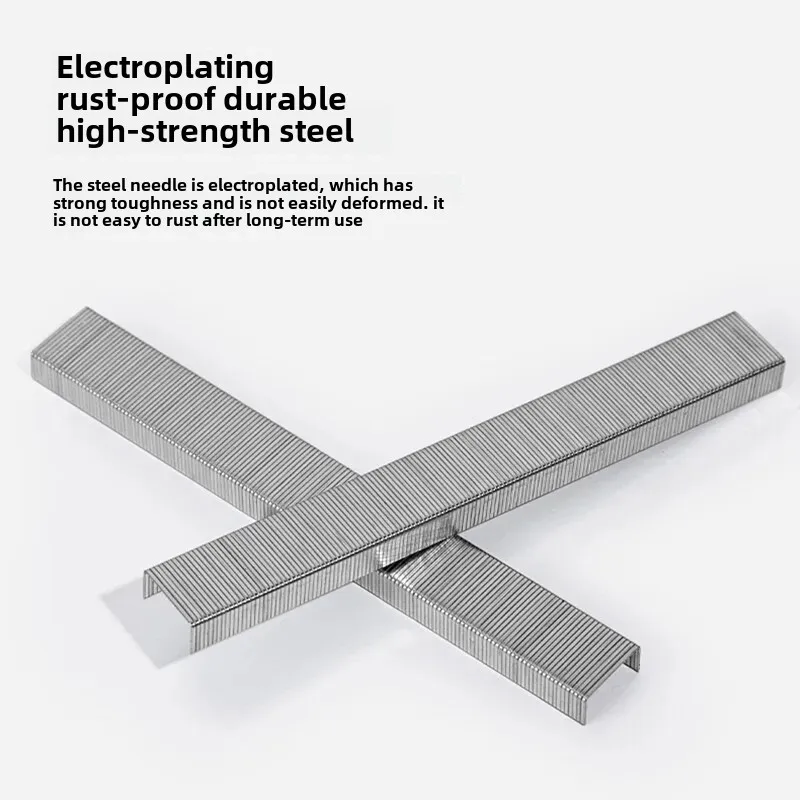 Deli High Strength Long Row Industrial Stapler Office Staple Nail Single Box Silver0012L Factory Direct Supply
