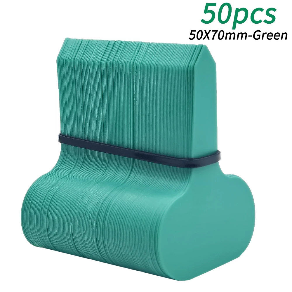 50 шт., маркер для садовых растений, 50*70 мм, красочная классификация, сортировка, знак бонсай, бирка, пластиковая тарелка для письма, доска, карта