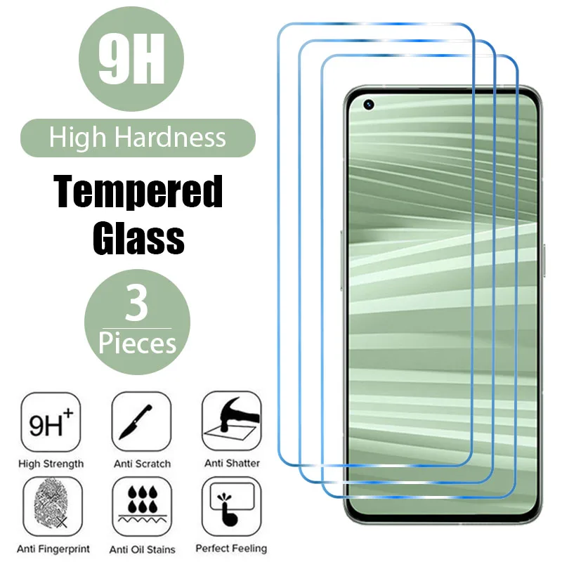3PCS Protective Glass for Realme gt2 pro gt neo2 3 C11 2021 C11 2020 Tempered glass for realme 8 4g 8 5g C21 C25 C15 C3 Glass