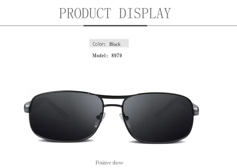 Polarised Pilot Sunglasses For Men Rectangle Metal Uv400 Shades_voghion.com