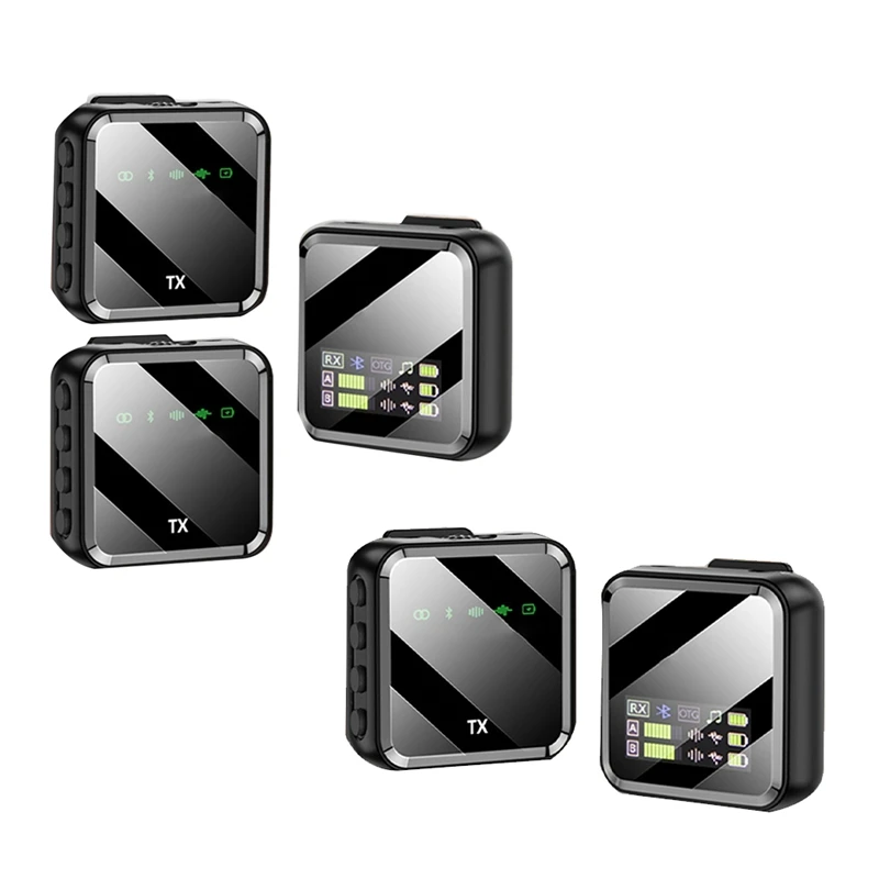 

Беспроводной петличный микрофон, портативный, с защитой от помех, шумоподавление, запись, цифровой дисплей, потоковый микрофон B, прочный