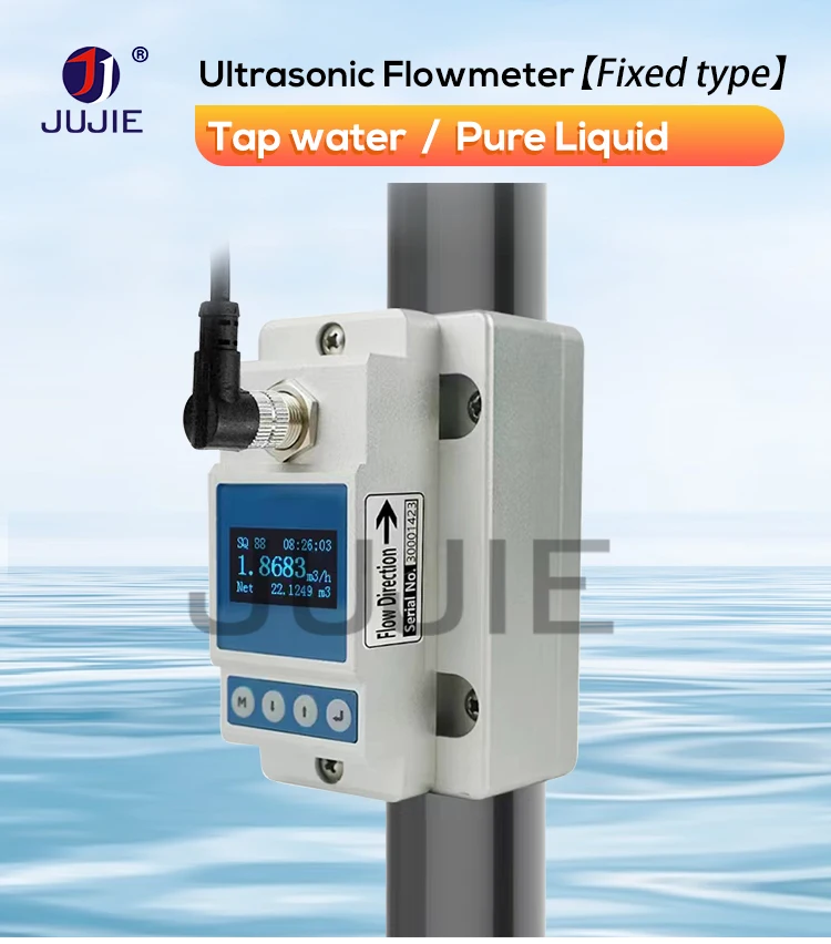 Ultrasonic Flow Meter Digital Flowmeter 4-20mA RS485 Modbus SS Pipe Tube Measure