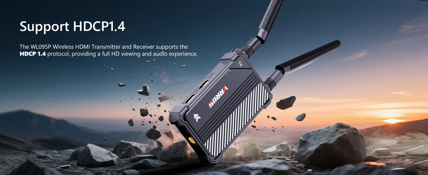 4K Wireless HDMI Transmitter and Receiver 5G Dual Band 350m Extender Kit for Lap